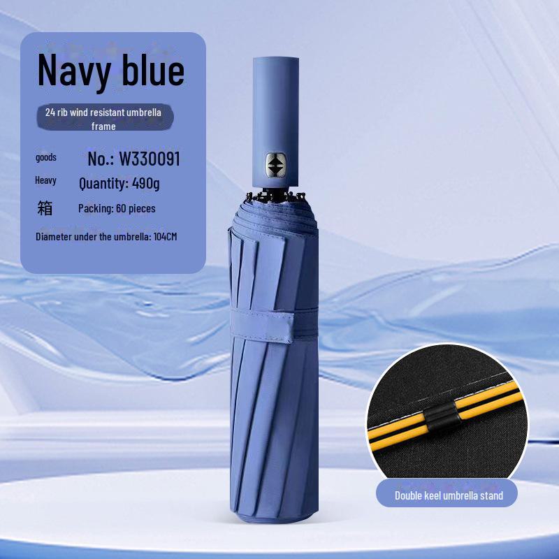 "Large Fully Automatic Folding Umbrella for Sun and Rain, High-Grade Men's Dual-Use Parasol"