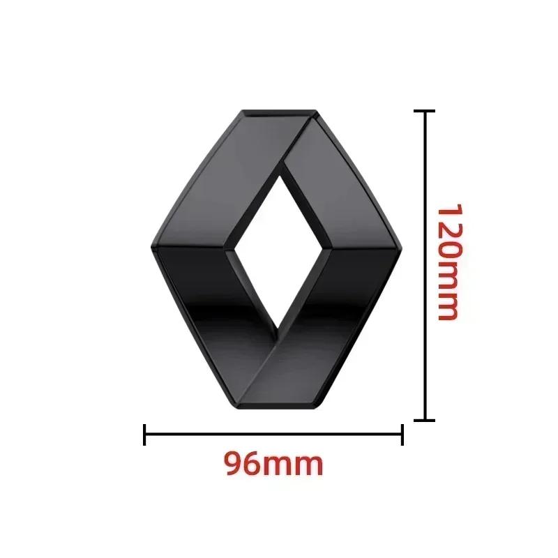 PZJG6 ABS For Renault Megane 2 3 Clio Duster Captur Logan Koleos Auto Accessories Car Front Hood Emblem Sticker Rear Trunk Badge Decal