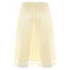 Women Stylish Clothing Elastic Waistband Lace Hem Skirt Thin Silk Satin Solid Color Inner Skirt