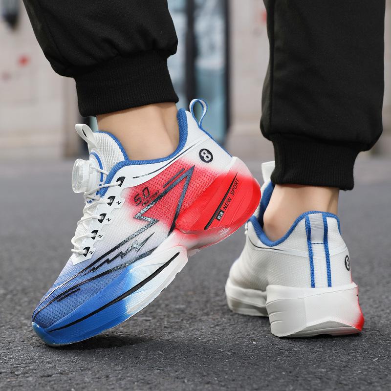 Children's Colorful Fashion Sneakers 2025 Boys Street Tide Casual Breathable Shoes Rotating Buckle Girl Outdoor Running Shoes