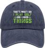 Golf I Play And I Know Things Baseball Cap Funny Golfing Dad Hat Casual Polyester Adult