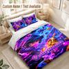 Custom Name Bedding Set 3 PiecesBrawl Stars Print Duvet Cover + 2 Pillowcases Soft Bed Decor