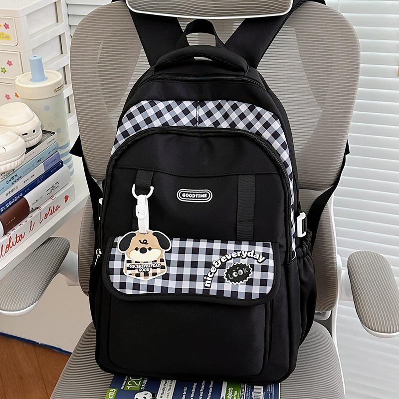 Schoolbag New School Bag Women's Large Capacity Lightweight Burden Reduction Ridge Protection Versatile Middle School Student Backpack Girls Campus