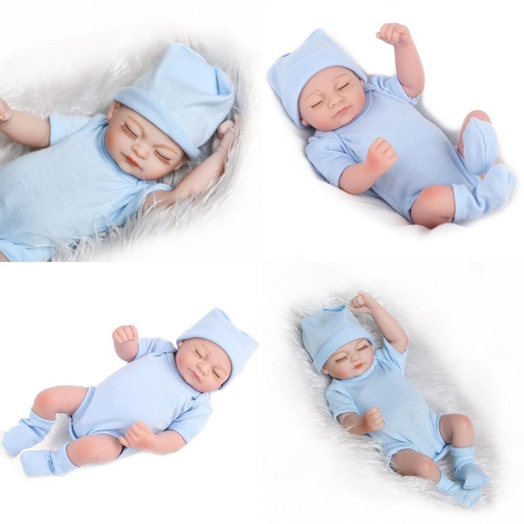 10" Lifelike Full Body Soft Vinyl Silicone Dolls Real Newborn Baby Girl Handmade
