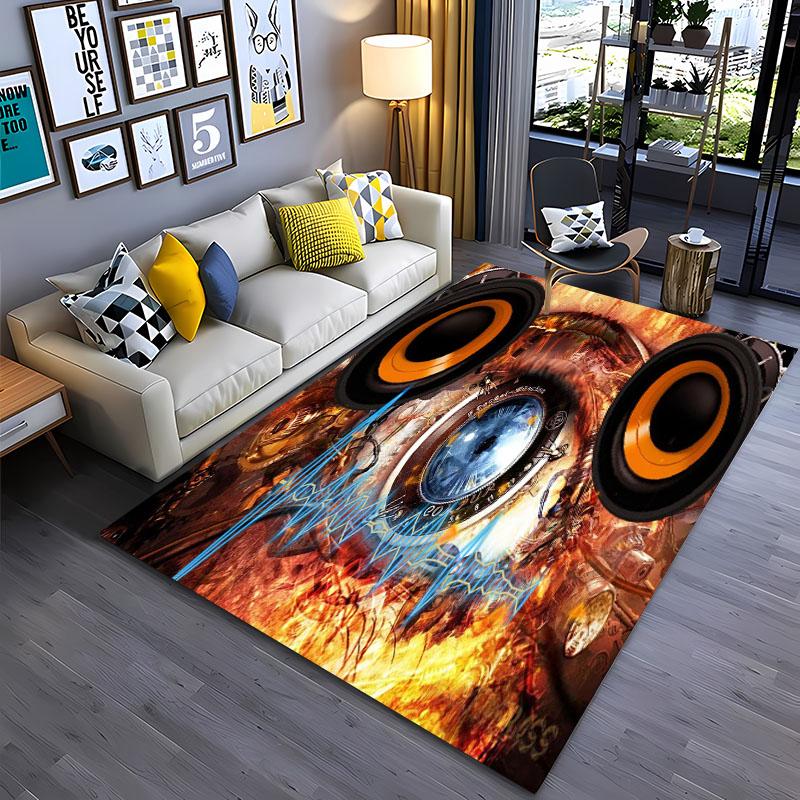 Cool Bass Sound 3D Printing Area Carpets for Home Living Room Children's Bedroom Sofa Doormat Kitchen Floor Rugs Anti-slipDecor