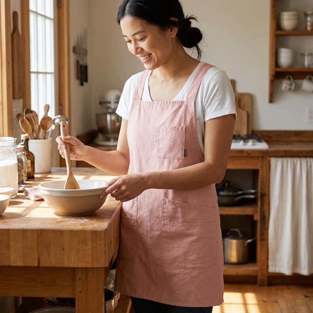 With Pocket Sleeveless Apron Oil-Proof Dirt-Resistant Workwear Simple Cooking Apron Catering Use