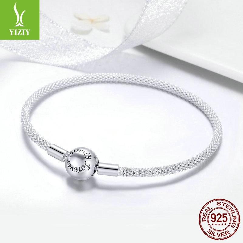 S925 Silver Bracelet Women, Eternal Love Korean Version Of Simple Fashion Diy Basic Single Bracelet Scb105
