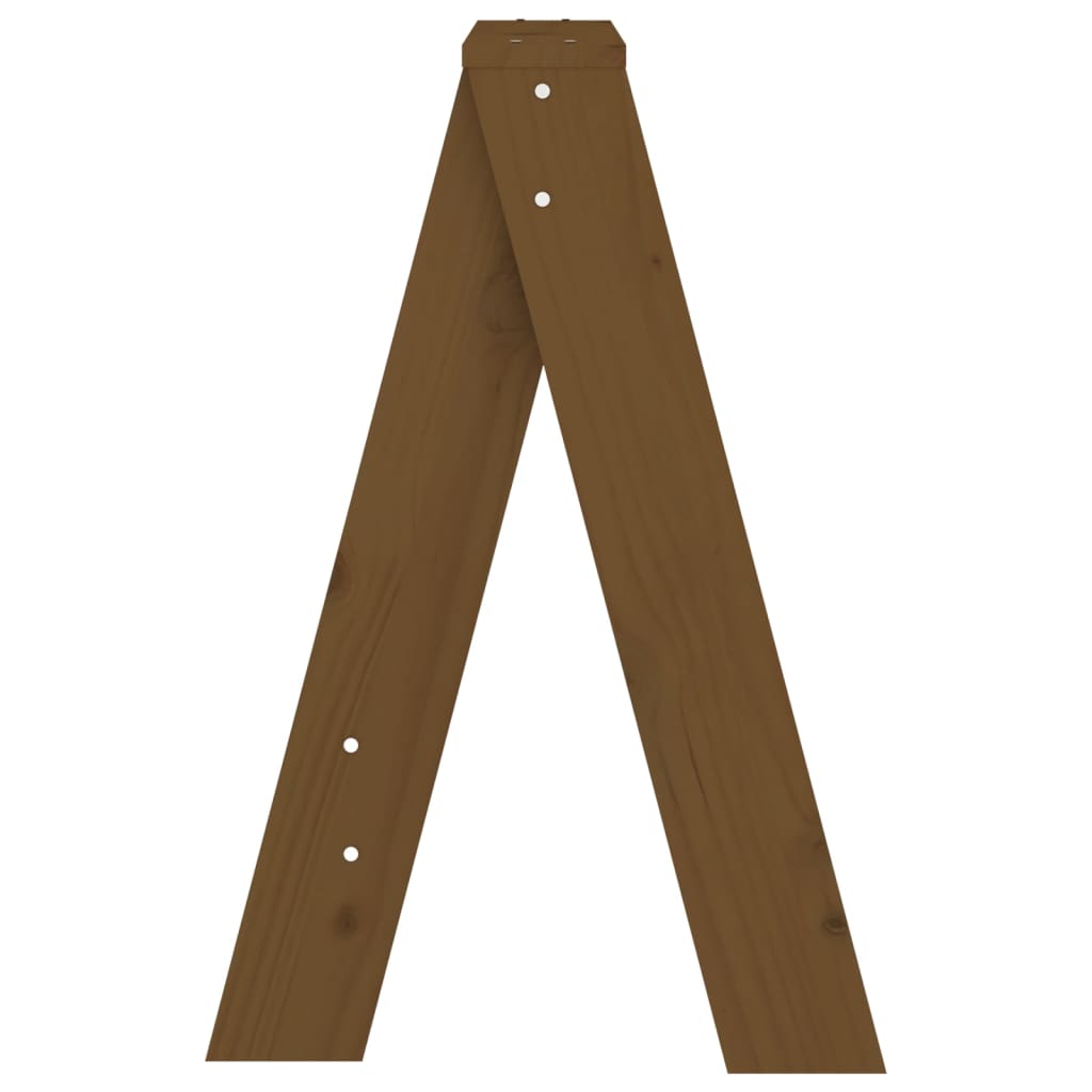 Stool Set 2 Pcs Honey Brown 40 X 40 X 60 Cm Solid Pine Wood