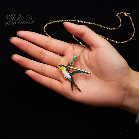 Brooch Accessory Pin Colorful Enamel Swallow Design Sweaters Bag Necklace