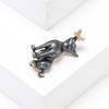 Playful Puppy Animal Pin Secure Clip Design Dog And Butterfly Brooch Fashion Accessory Everyday Wear