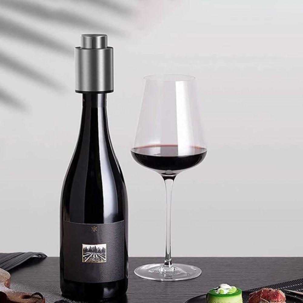Stainless Steel Vacuum Wine Stoppers with Time Scale Wine Corks Keep Fresh Wine Preserver  Kitchen