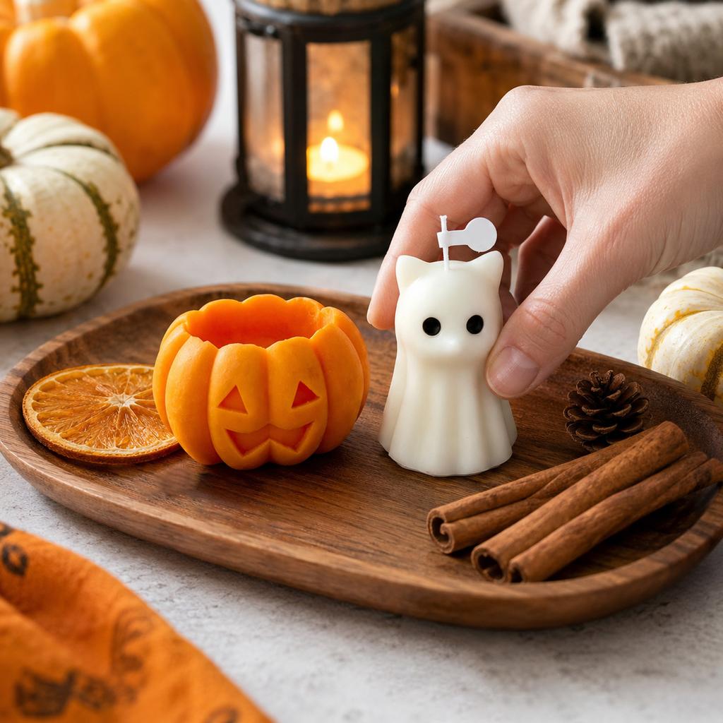 Pumpkin Animal Shaped Scented Candle for Fall Halloween Decor