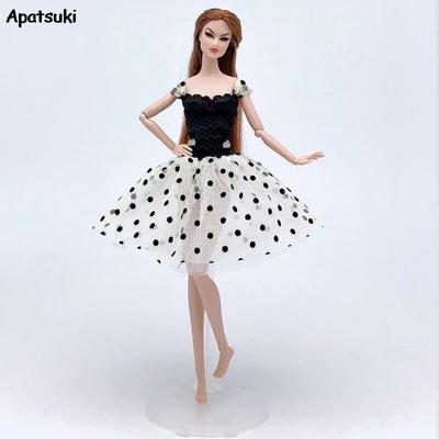 Schwarz-weiße Spitze mit Tutu-Kurzrock und Kleid, Outfits für Barbie-Puppen, Kleidung für 1/6 BJD-Puppe, Partykleider, Puppenzubehör