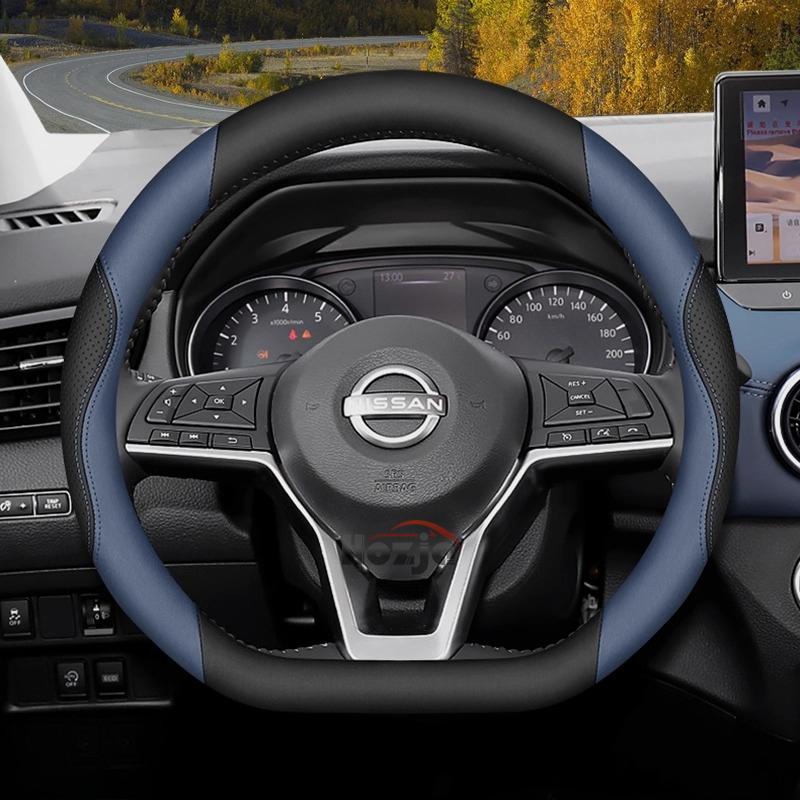 Leather Car Steering Wheel Cover for Nissan Patrol Y63 Xtrail Kicks Qashqai Versa Sentra Altima Armada 2011 - 2025 Accessories