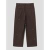 Saendeusaundeu (Unisex) Embroidered Detail Cotton Pants Brown