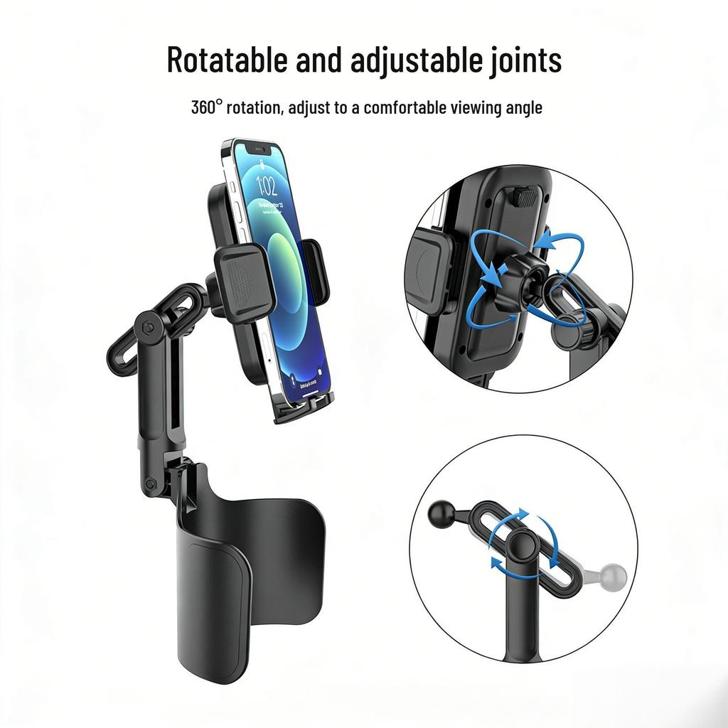 Universal Rotating Car Cup Phone Holder for Ride-hailing