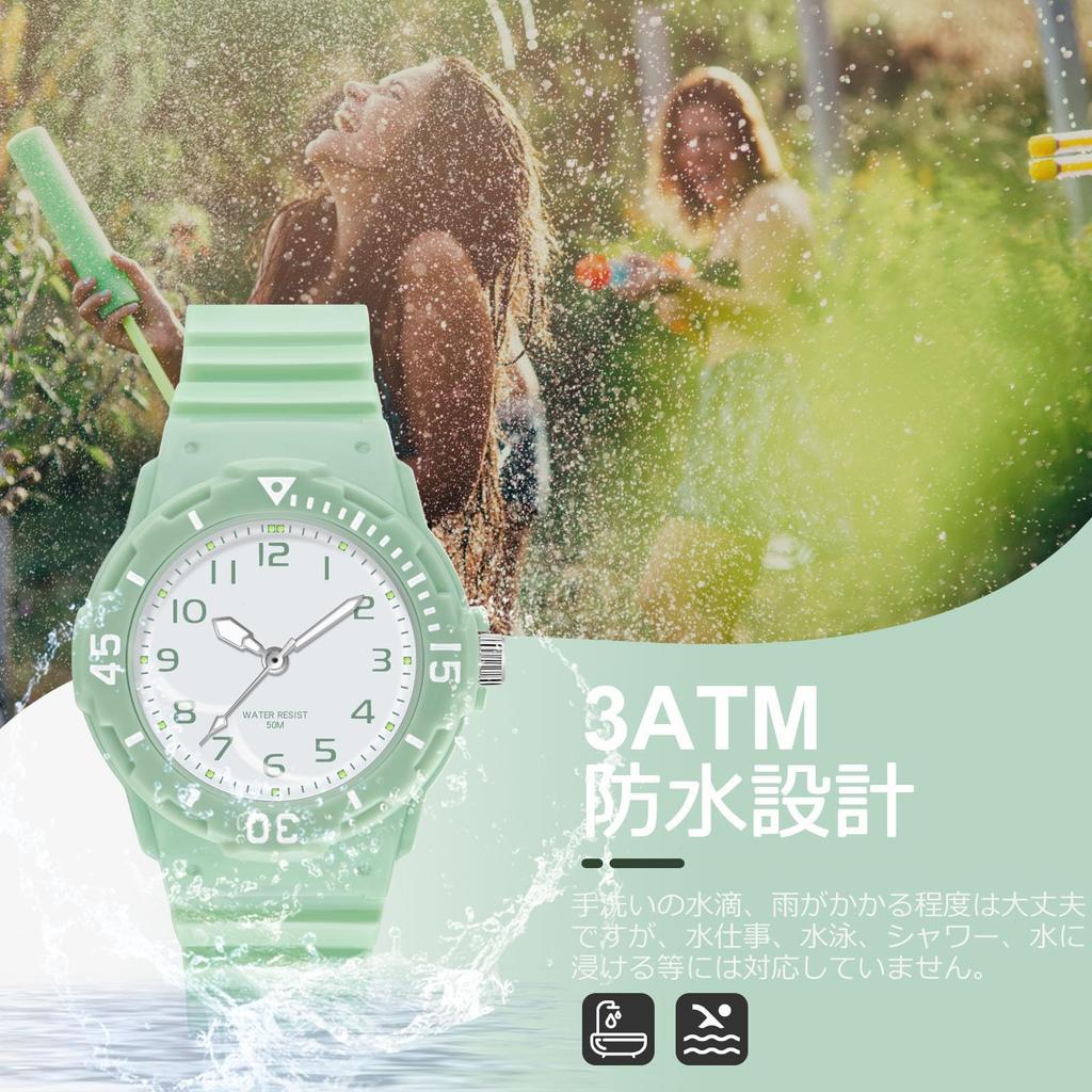 waterproof analog watch with urethane popular with students and simple and perfect as a gift Women's strap, girls, unisex,