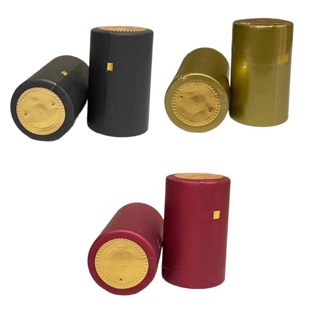 100Pcs Wine Bottle Caps Fashion DIY Lightweight Portable Heat Shrink Capsules
