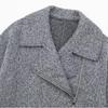 2024 Women's Retro Beaded Wool Coat - High-End Lapel Versatile Woolen Top
