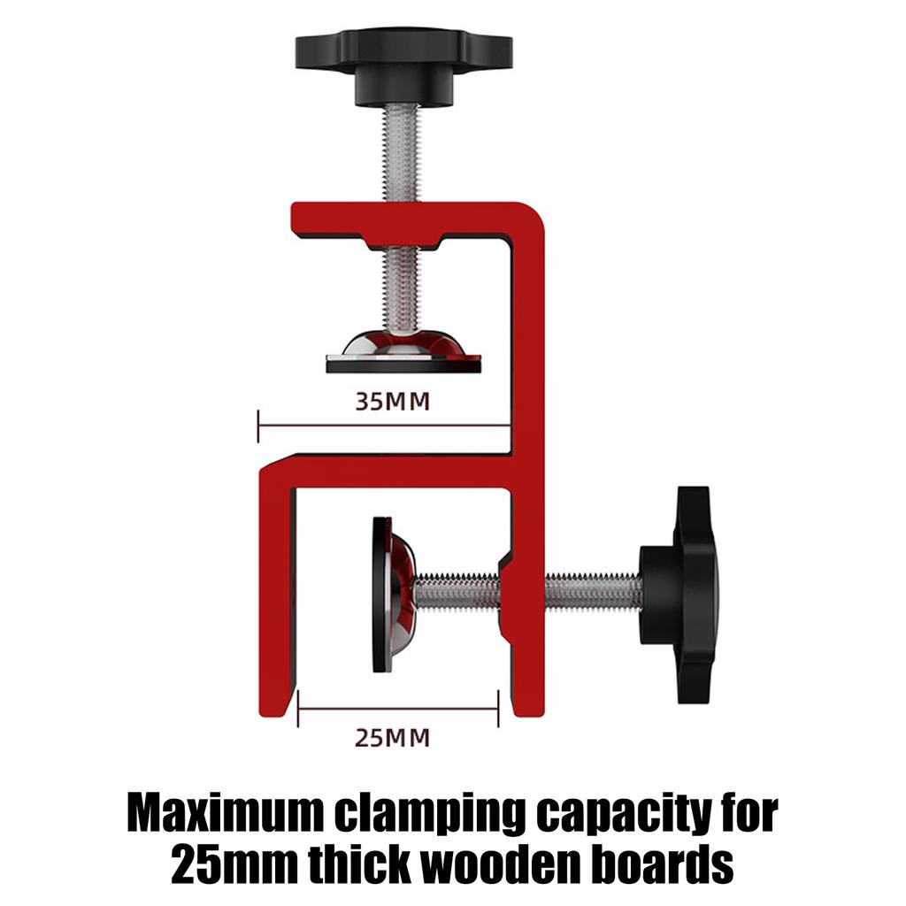 0-25mm Woodwork Clamp Closure Scriber Wardrobe Marking Clamping Jig Aluminum Alloy Fixing Clip for Carpentry Woodworking