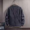 Men's Winter Denim Jacket: Thick, Warm, Trendy, Versatile, Windproof, Velvet-Lined, Fashionable Lapel, Multi-Pocket Outerwear