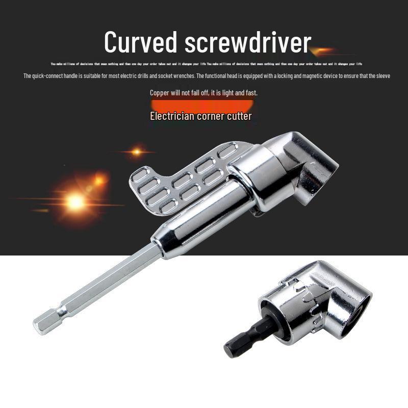 105° Universal Corner Electric Screwdriver Extension Rod with Soft Shaft