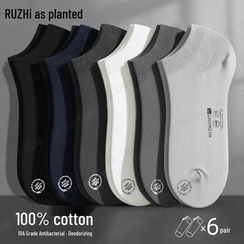 Men s Combed Cotton Anti-Odor Breathable No-Show Socks One Size