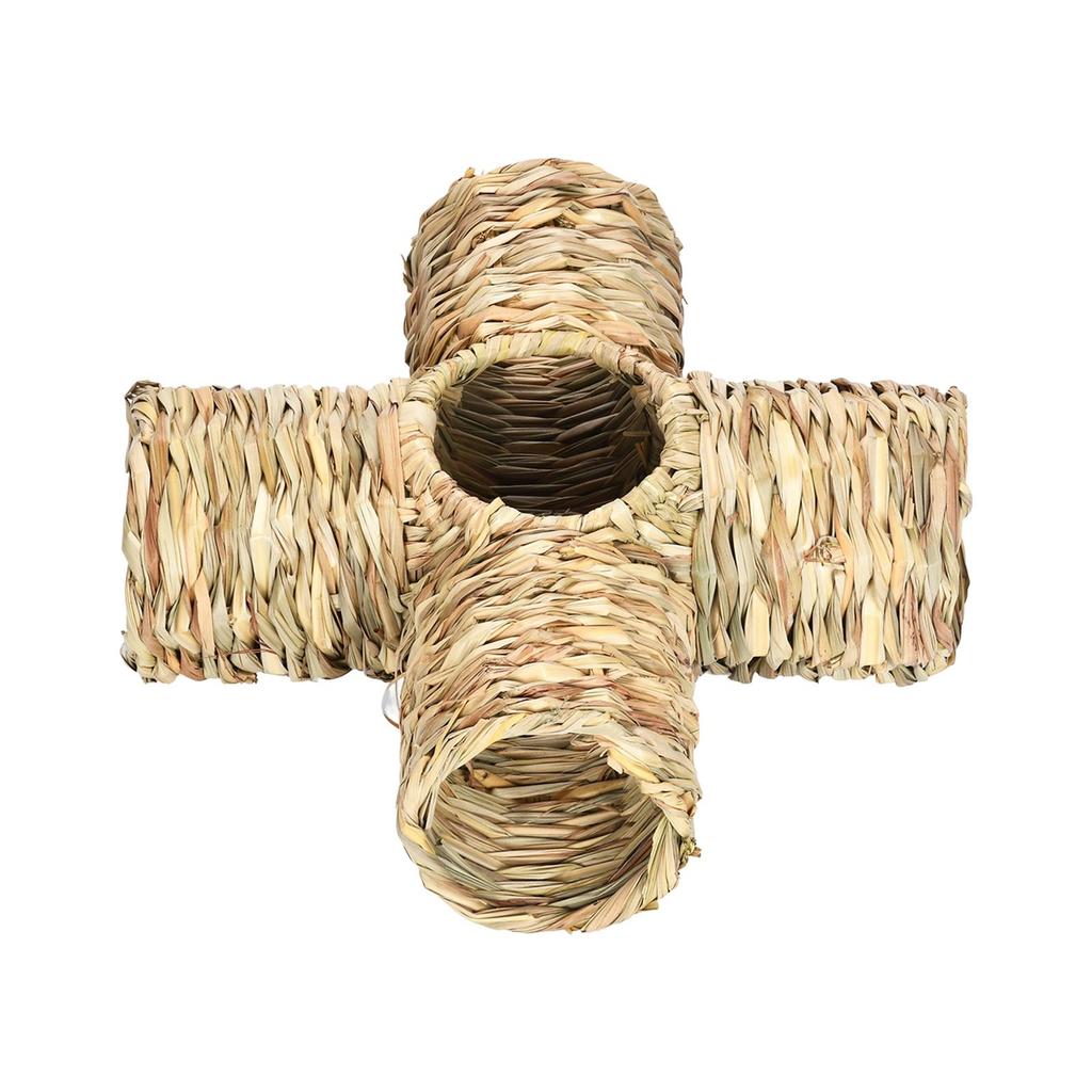 Hamster Grass Tunnel House Hideaway Nest Bunny Toy Lightweight Interactive Tube for Mice