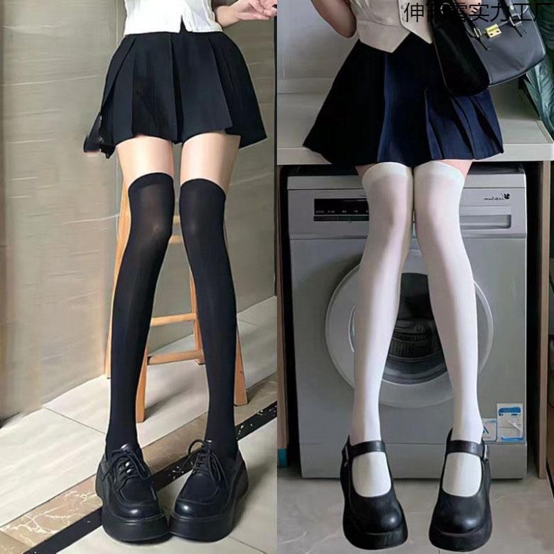 1/2pairs Sweet Over Knee Long Socks Women Girs Sexy Nylon Calf Socks Thigh High Stockings Legging JK Lolita Cosplay Tights