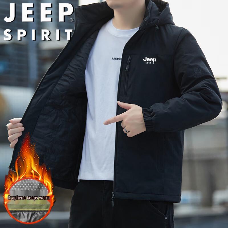 JEEP SPIRIT Men's Hooded Graphene Thermal Winter Outdoor Jacket