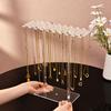 1pc Transparent Acrylic Desktop Necklace Display Rack, Dressing Table, Jewelry Organizer, Multifunctional Counter Display Props