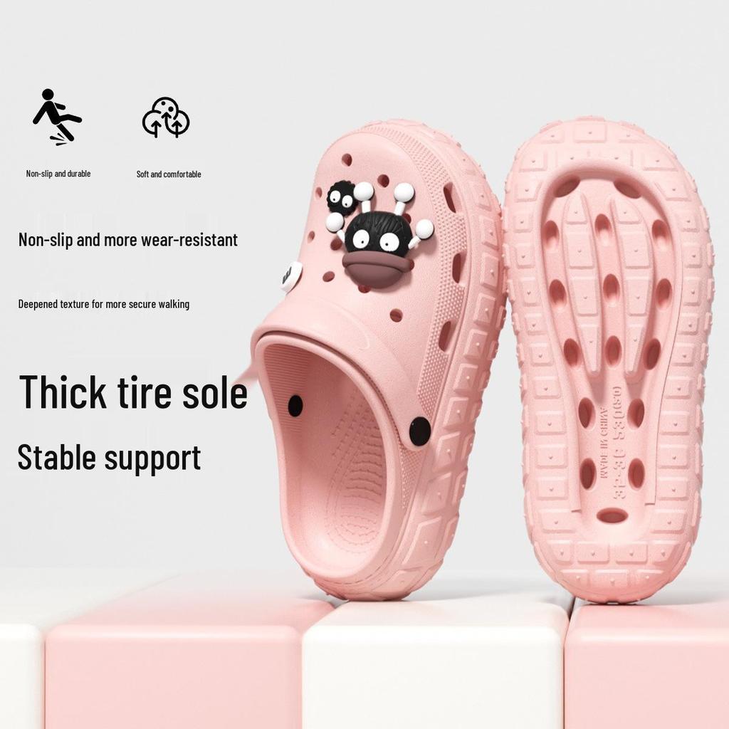 Women's Platform Clog Sandals: Non-Slip, Breathable, Wear-Resistant for Home & Beach