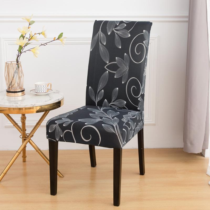 4/6pcs Stretchy Dining Chair Covers with Floral Print - Removable & Machine Washable Slipcovers for Living Room Restaurant Decor