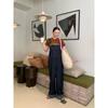 NEWOPEN 2025 Early Spring Korean Style Commute OL Wide-Leg Denim Overalls C3621