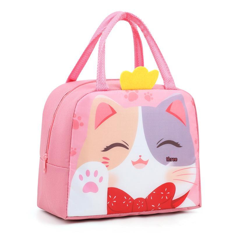 3D Cartoon Insulated Lunch Bento Bag - Thick Aluminum Foil, Ideal for Students & Outdoors