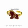 Adjustable Zodiac Horse Ring Good Luck Opening Ring Stackable New Year Drip Oil Ring  Women Men