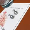 Elegant Songyuan Pearl Stud Earrings: Multiple Colors, Round Mantou Design, Light Luxury Fashion