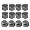 17mm Wheel Screw Cover Caps Set of 20 (16 Protectors + 4 Security-Style Locks) - Gray Replacement for Missing Lug Nut Covers, Fits Compatible Wheels,