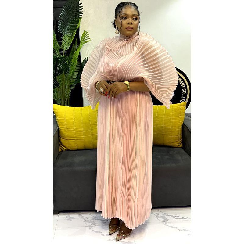 Afrikanisches Elegantes Einfarbiges Übergrößenkleid - Neuer Modestil