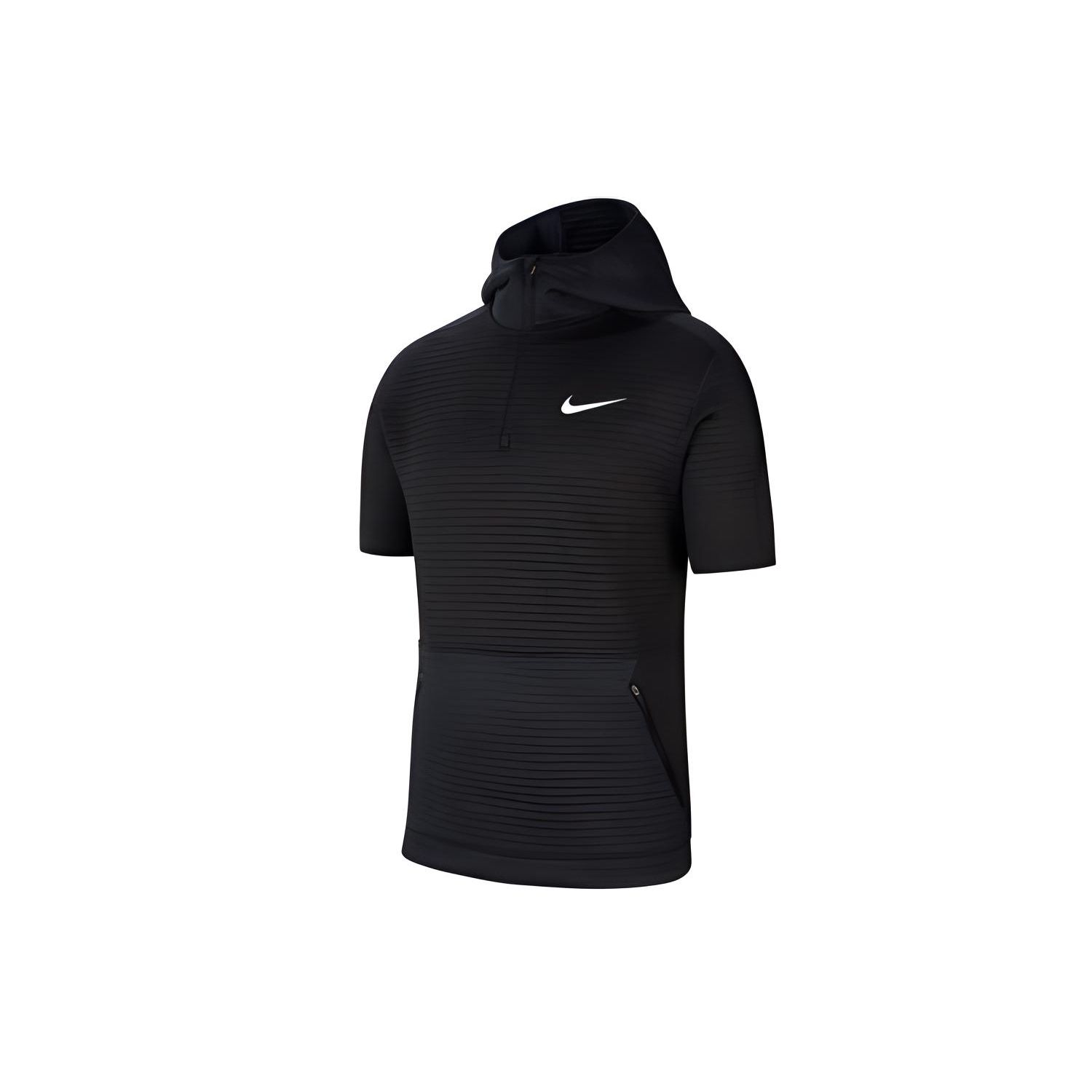 

Мужская футболка с коротким рукавом и молнией Nike Pro для тренировок на молнии 1/4, черные CQ8344-010 XXL