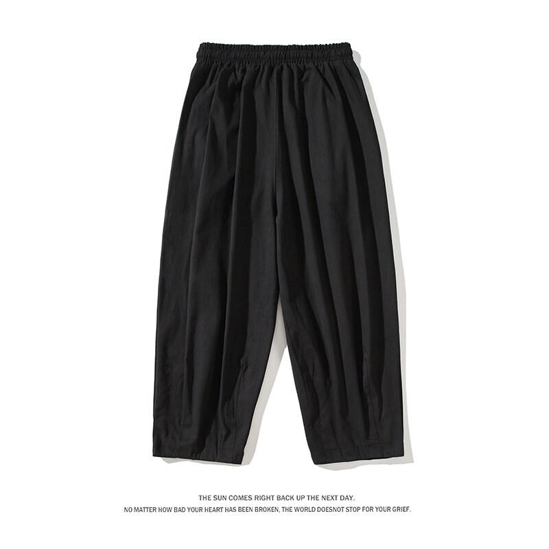 

Men Harem Pants 2025 Spring Men Wide Leg Pants Man Loose Casual Baggy Jogging Trousers Male Soild Color Cargo Pants 3XL чёрный