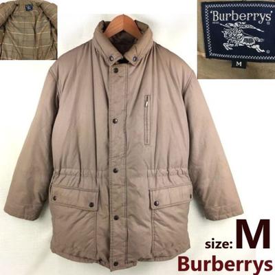 90s Vintages Down Jacket Men M Beige Coat jumper(USED)