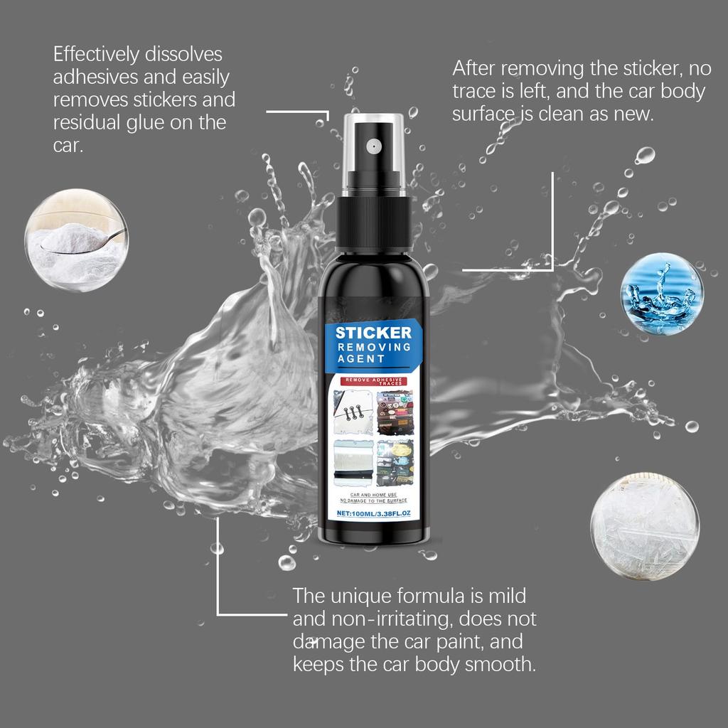 Autoaufkleber-Entferner, Klebstoffentferner, Reinigung von Autoglas- und Lackaufklebern, 100 ml