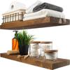 Wooden Floating Shelves Invisible Brackets Display Stands Plant Rack  Household