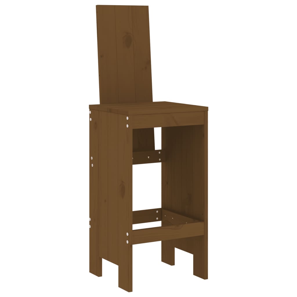 Vidaxl 3-Cz. Garden Bar Furniture Set, Honey Brown, Pine