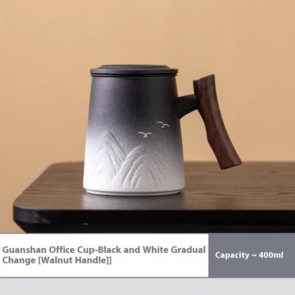 

Relief Gradual Change Ceramic Tea Separation Personal Office Tea Cup Mug Teacup Office Cup 301-400ml