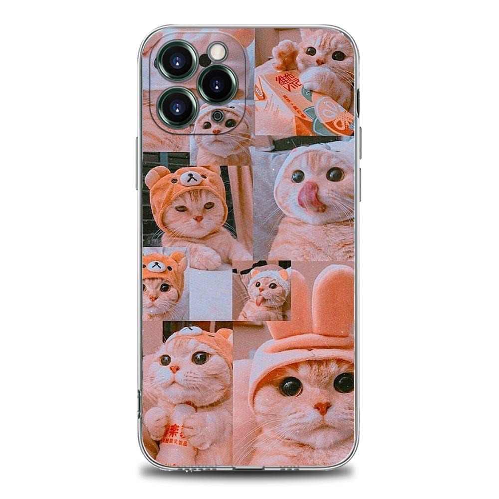 

Забавный милый кошачий рисунок прозрачный чехол для телефона Apple iPhone 14 11 12 13 Pro Max 7 8 SE XR XS X Max 6 6s Plus мягкий силиконовый чехол iphone 14ProMax