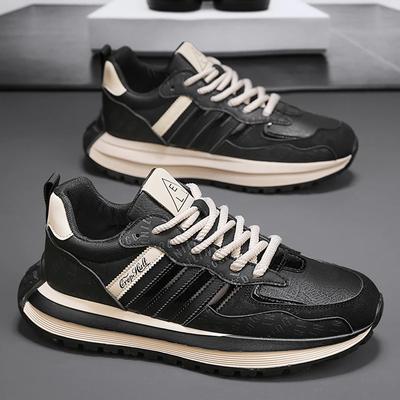 Walking Shoes Wear Resistant Comfortable Soft Thick Soled Casual Sports Shoes Outdoor Lace Up Heightening Indoor Running Shoes
