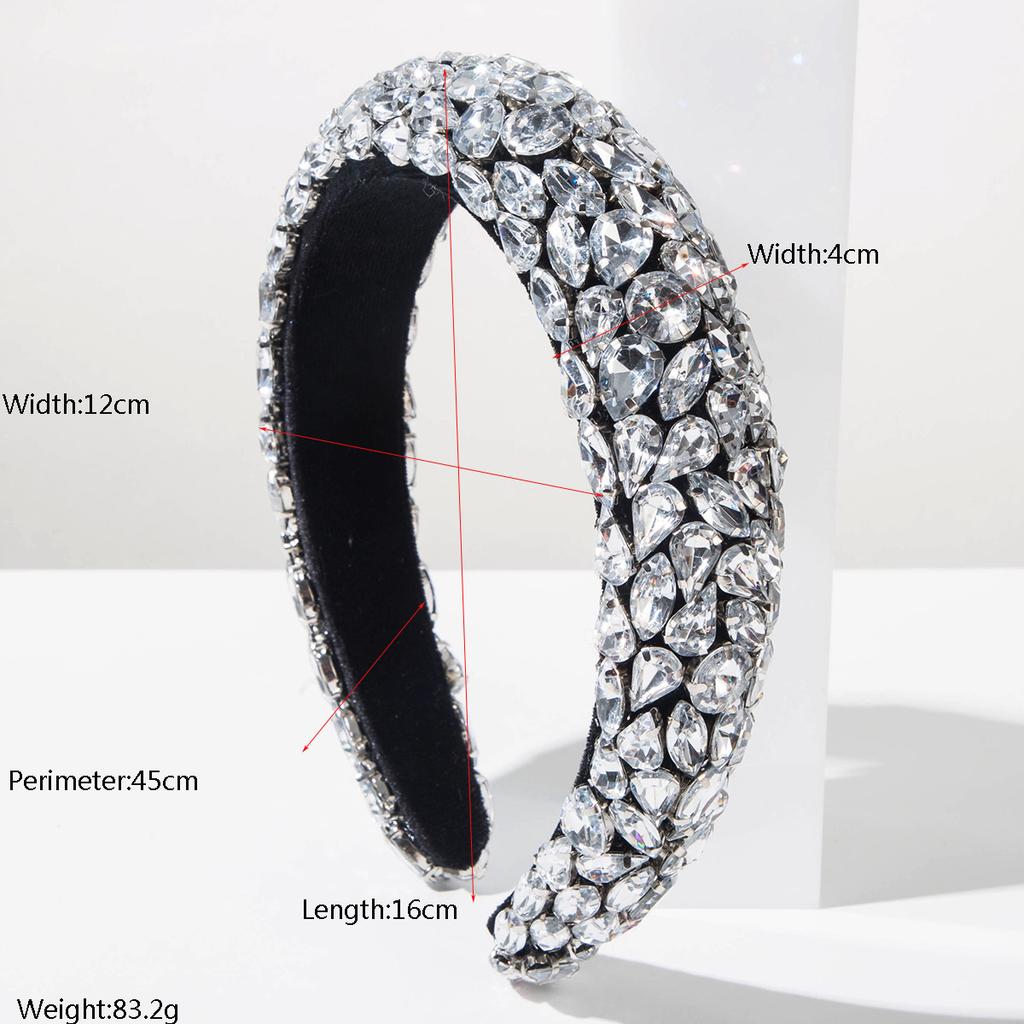 Diadema 2026 Estilo Retro Europeo y Americano Artesanía Pesada Llena de Diamantes Diadema Personalidad Alto Sentido Accesorios para el Cabello de Fiesta de Gala
