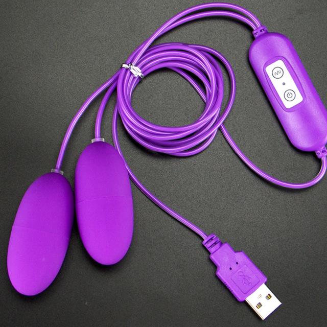USB Mini Single and Double Jumping Egg Masturbation Device Adult Sexy Toys Waterproof